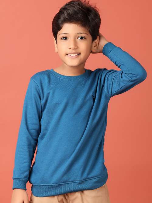 boys solid long sleeve sweatshirt - 21507661 -  Standard Image - 0