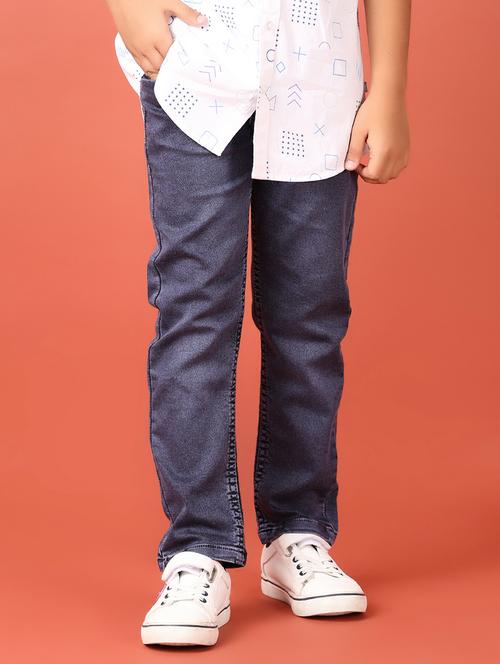 boys blue solid jean - 21507682 - Standard Image - 0