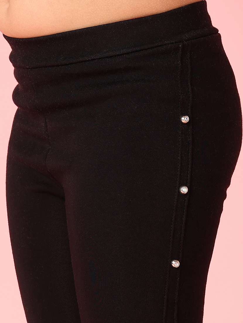 girls solid mid rise legging - 21507693 -  Standard Image - 5