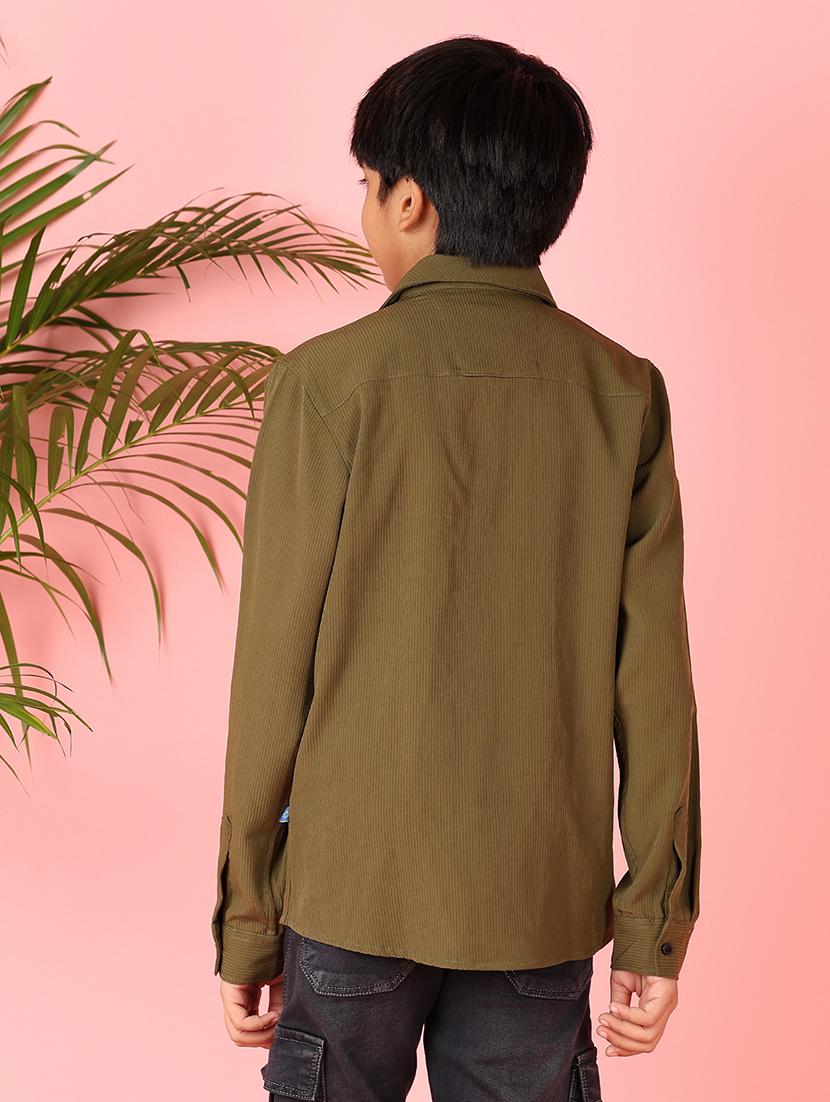 boys solid long sleeve casual shirt - 21507735 - Standard Image - 3