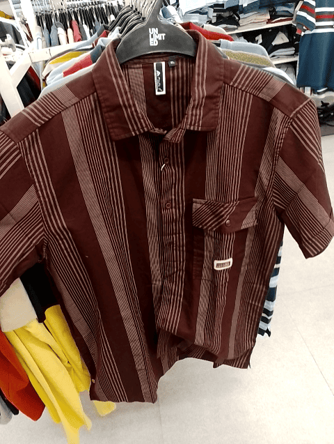 maroon dobby casual shirt - 21507746 - Zoom Image - 0