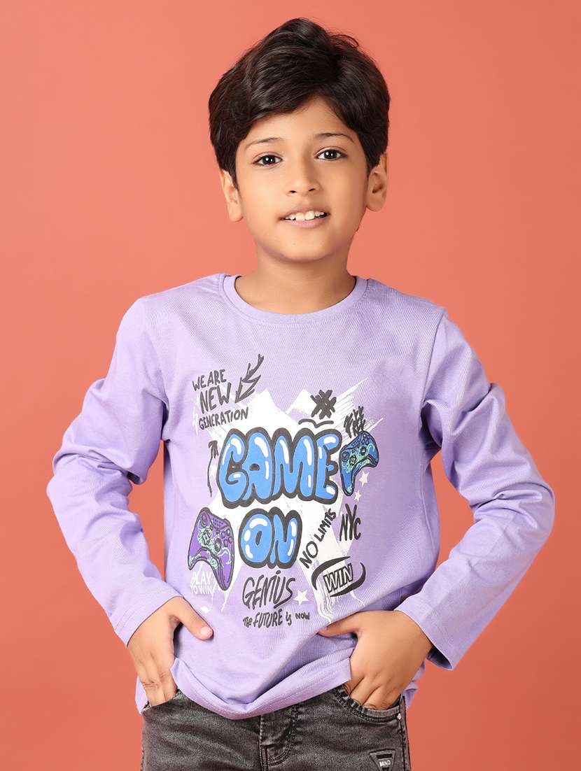boys round neck graphic t-shirt