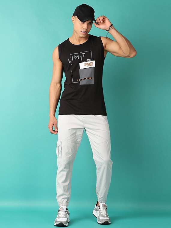 men round neck front print t-shirt - 21507755 -  Standard Image - 3