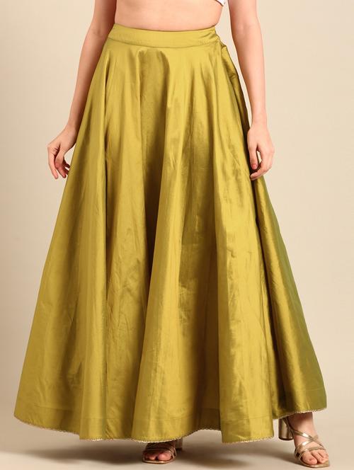 women mid-rise solid a-line skirt - 21508259 - Standard Image - 0