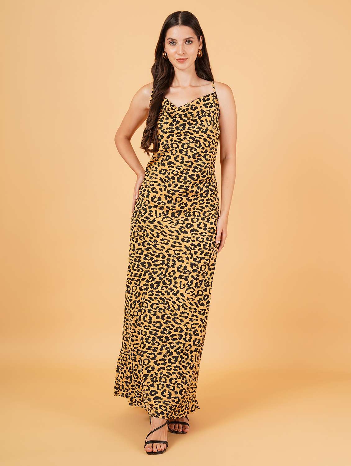women beige polyester a-line dress - 21508316 -  Zoom Image - 0