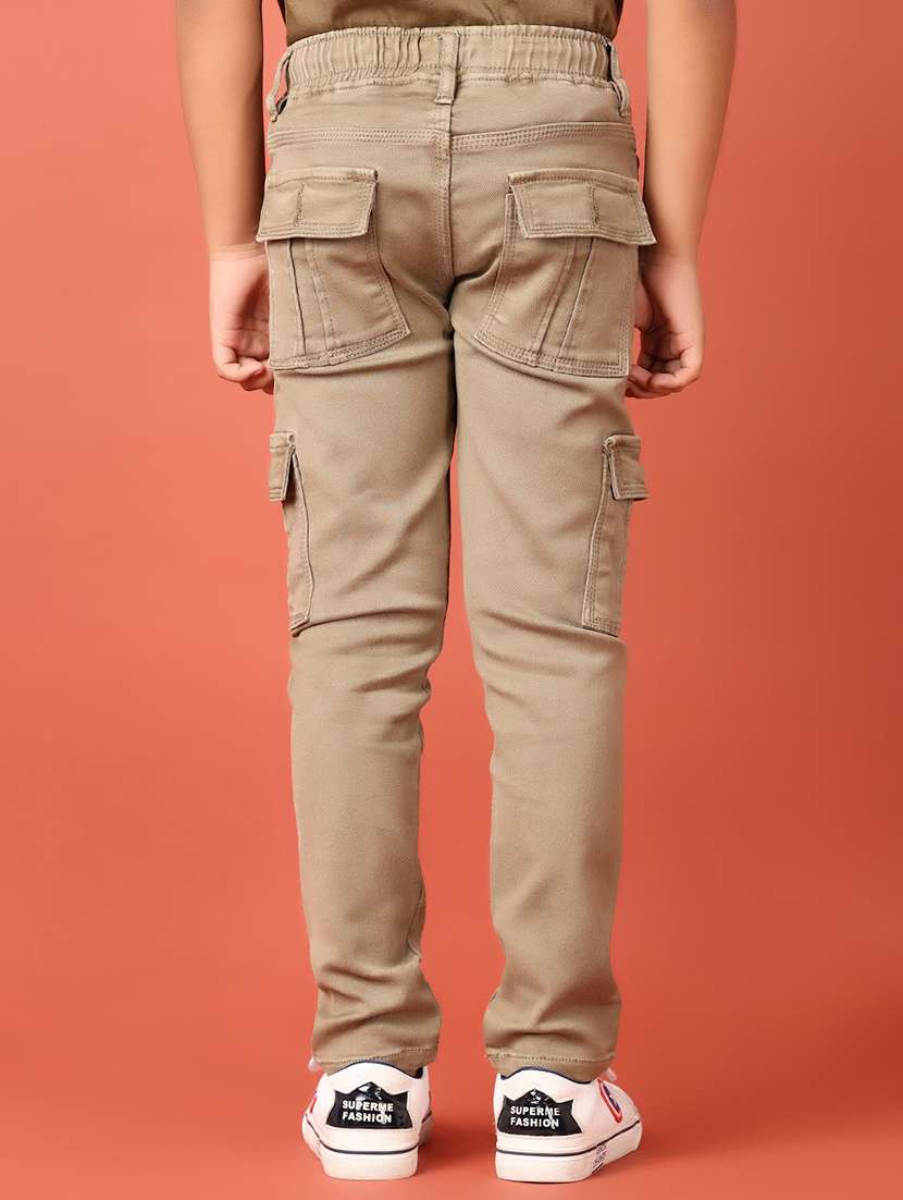 boys beige plain cargo - 21508403 -  Standard Image - 3