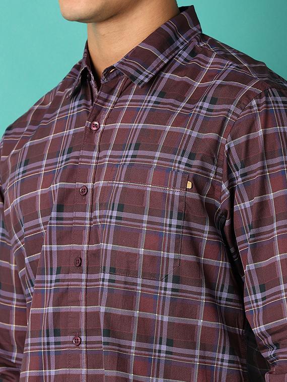 men collared checks casual shirt - 21508407 - Standard Image - 5