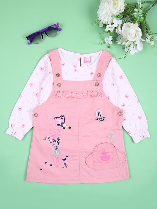 girls printed dungarees twin set - 21508422 -  Standard Image - 0