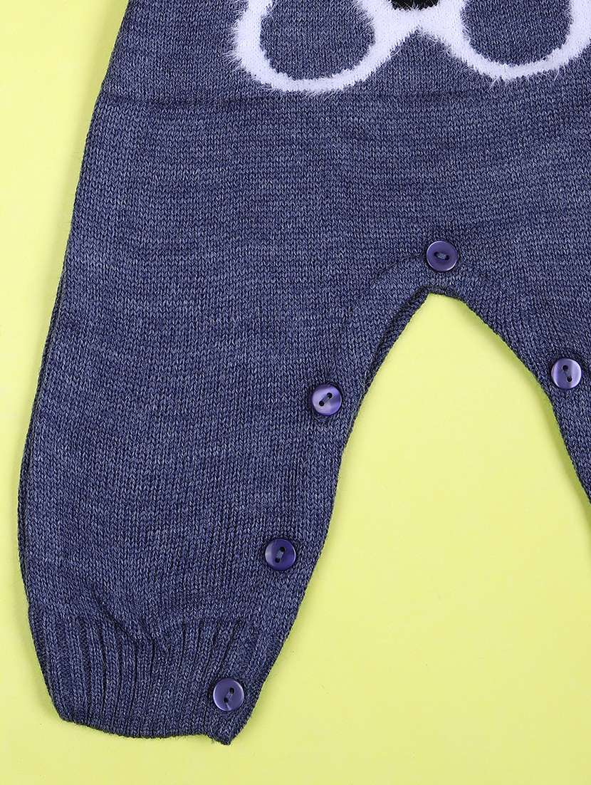 kids unisex blue self design rompers - 21508433 -  Standard Image - 3