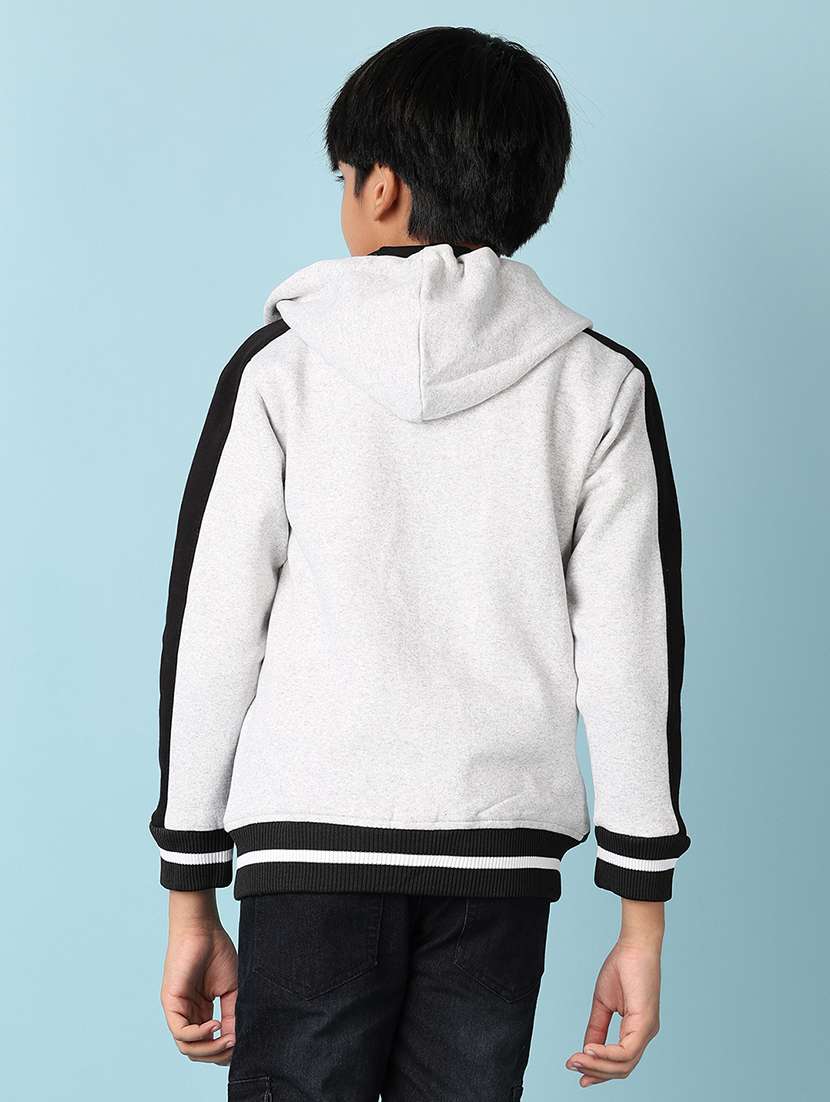 boys white cotton front print sweatshirt - 21508443 -  Standard Image - 3
