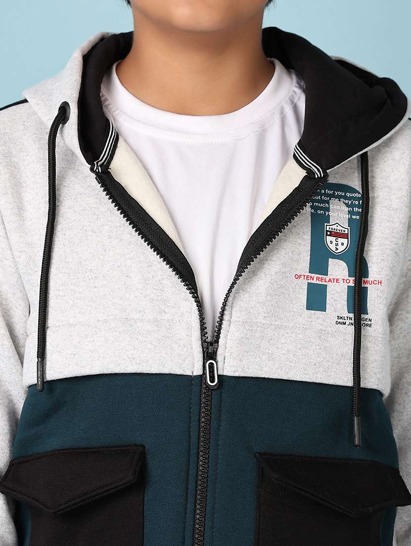 boys white cotton front print sweatshirt - 21508443 -  Standard Image - 5