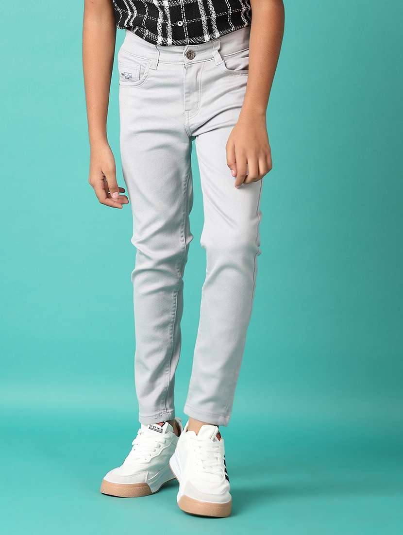 boys grey plain jean