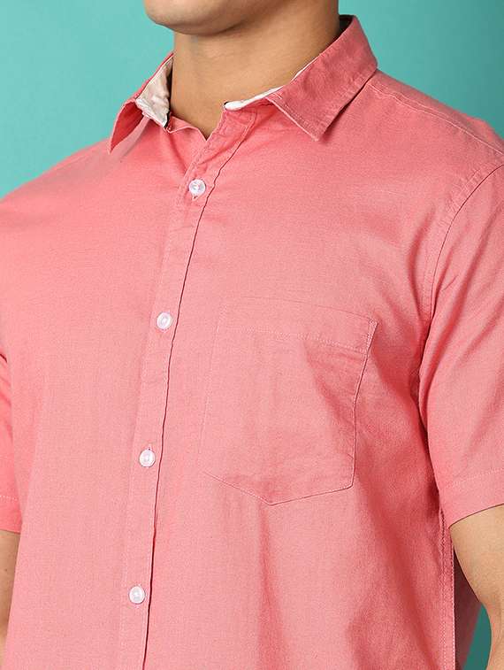 men collared solid  casual shirt - 21508533 -  Standard Image - 5