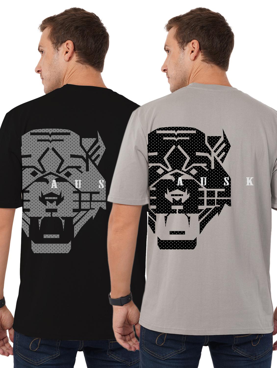 men pack of 2 front & back printed t-shirt - 21508755 - Zoom Image - 0