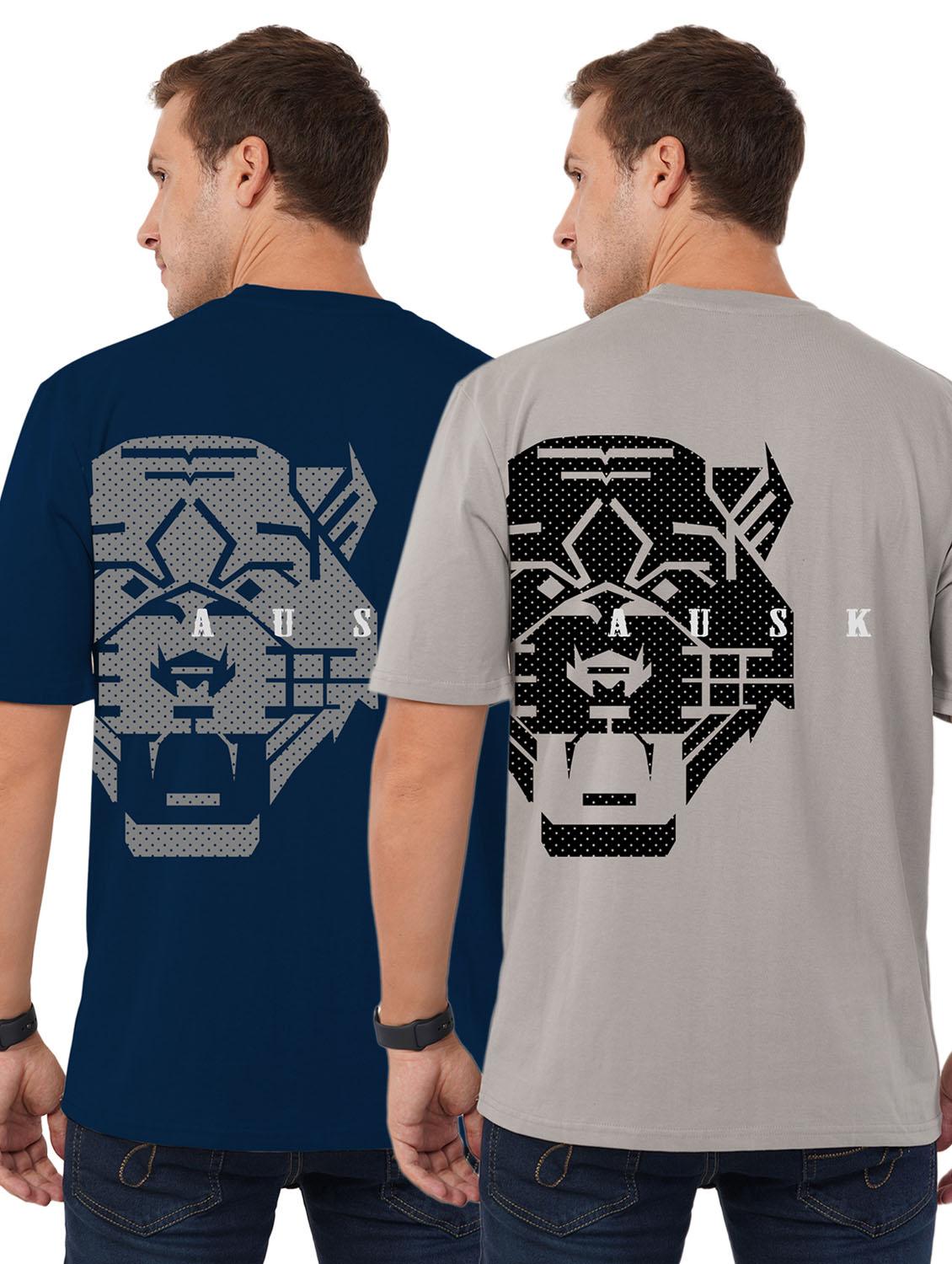 men pack of 2 front & back printed t-shirt - 21508757 - Zoom Image - 0