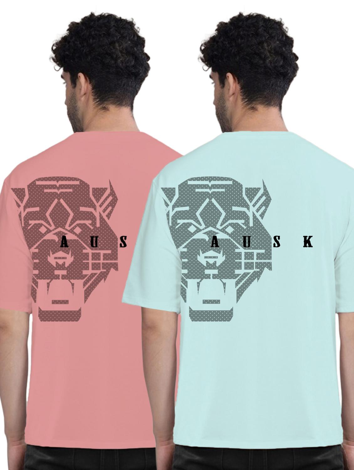 men pack of 2 front & back printed t-shirt - 21508779 - Zoom Image - 0