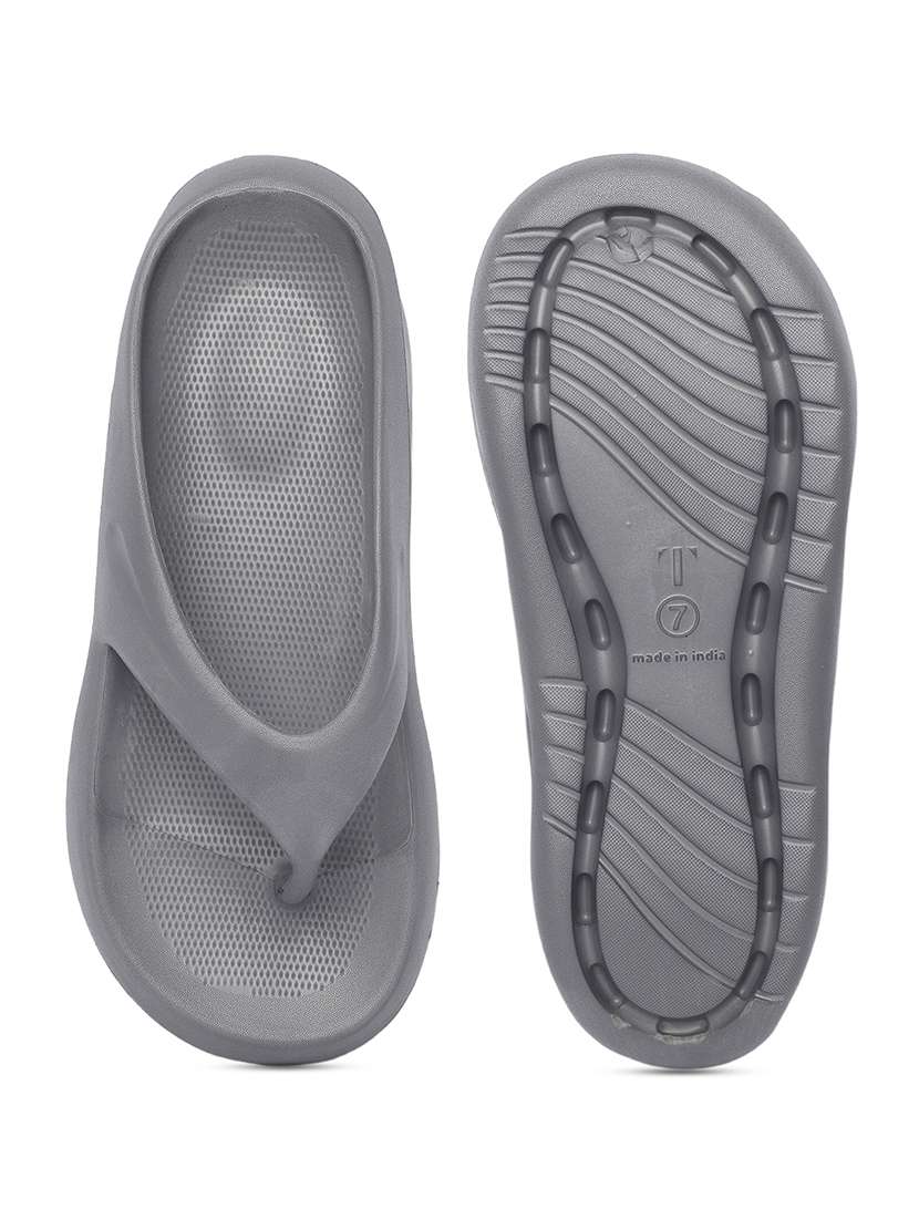 men grey slip on slippers - 21508844 -  Standard Image - 5