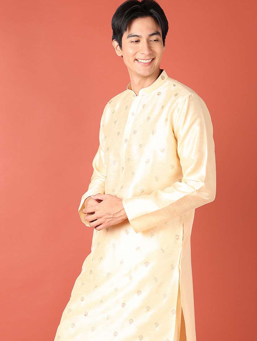 Men Sequin Work Kurta Pyjama Ethnic Wear Set - 21508980 -  Standard Image - 3