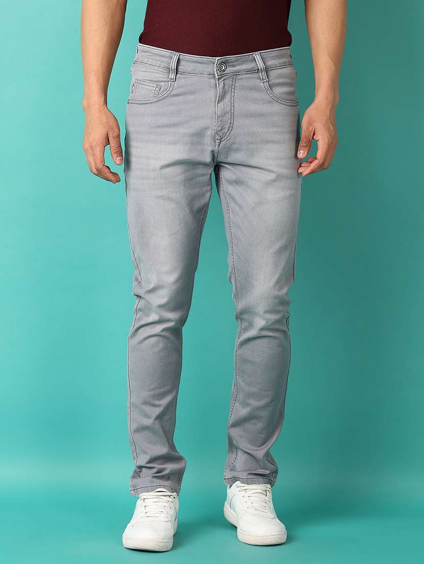 men mid rise plain jeans - 21509093 -  Standard Image - 3