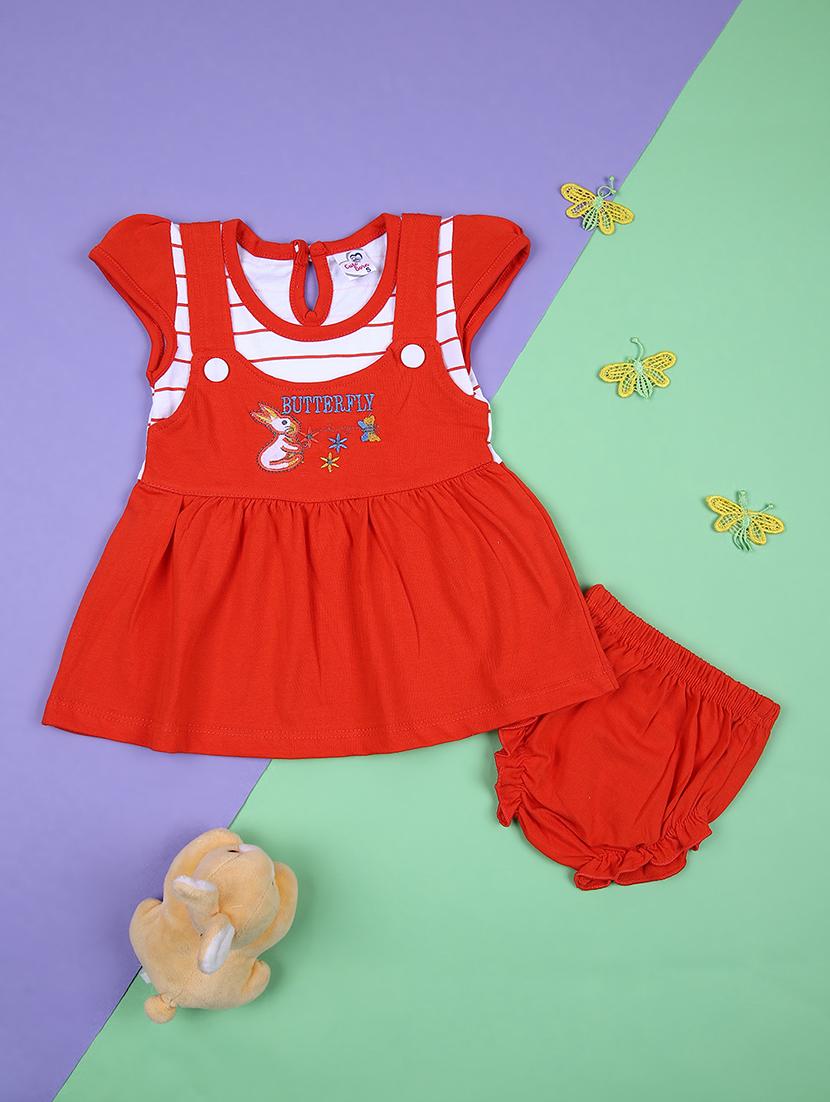 girls printed frock with bloomer set - 21509121 - Zoom Image - 0
