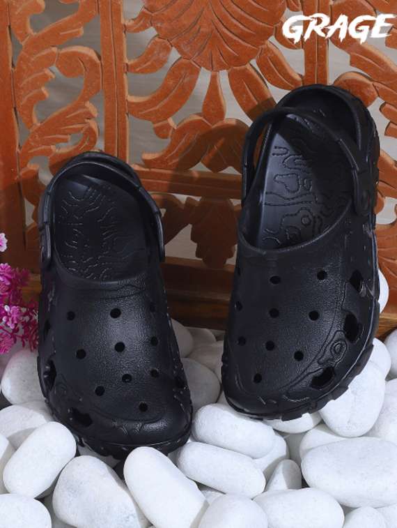 men black slip on clog - 21509414 -  Zoom Image - 0