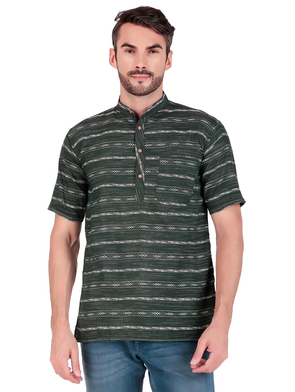 men self design short sleeves short kurta - 21509465 - Zoom Image - 0