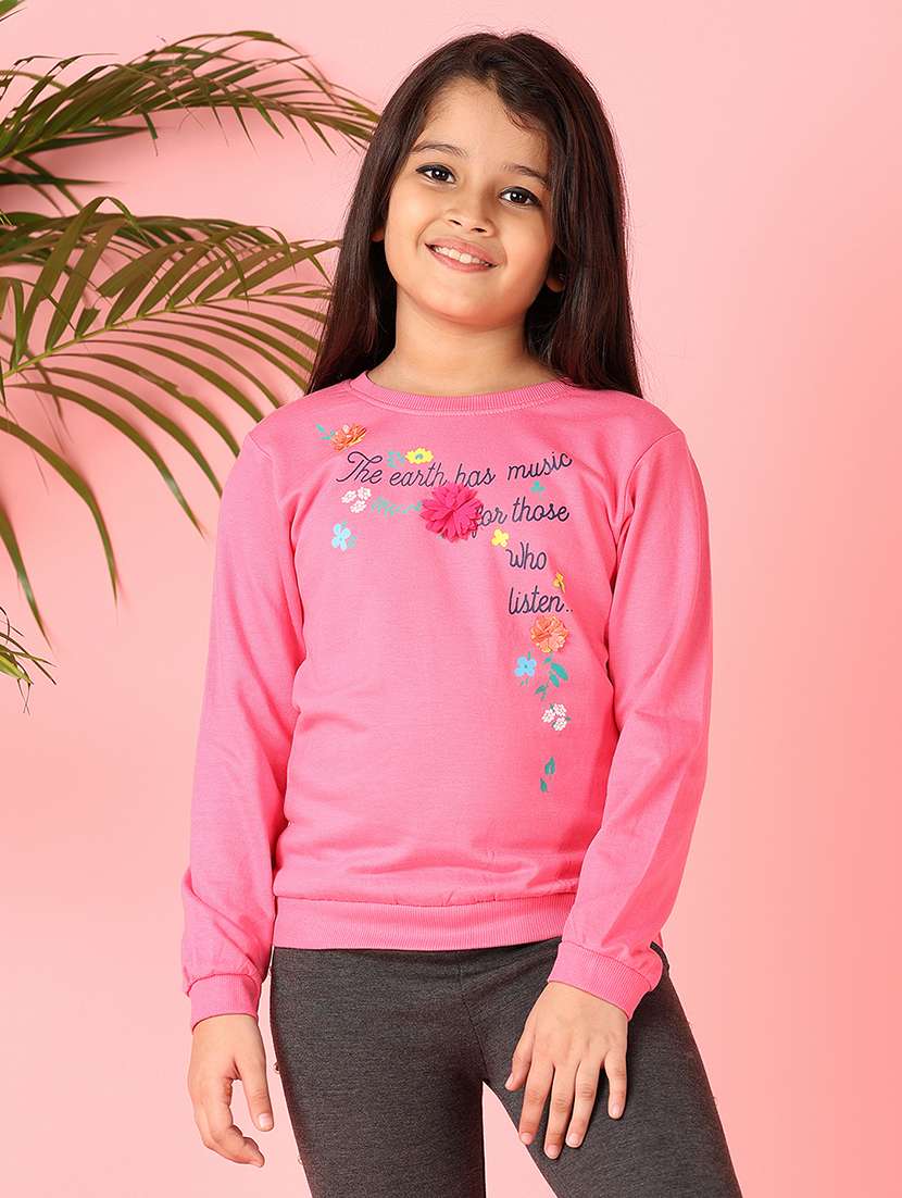 girls front print long sleeve tee - 21509469 -  Zoom Image - 0
