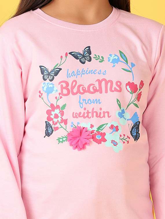 girls front print long sleeve tee - 21509470 -  Standard Image - 5