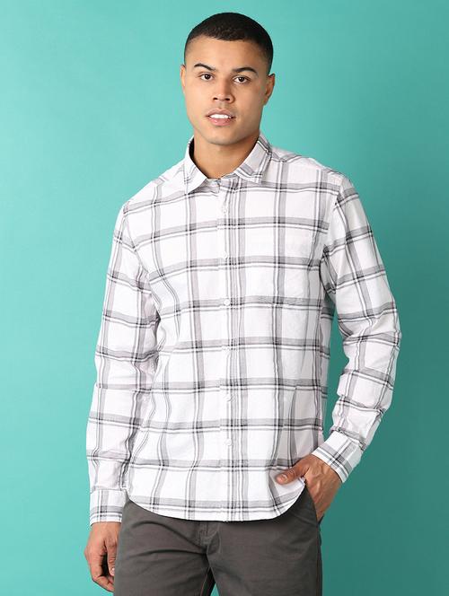 men collared checks casual shirt - 21509472 - Standard Image - 0
