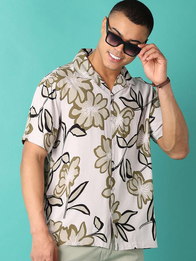 men collared printed casual shirt - 21509489 -  Standard Image - 3