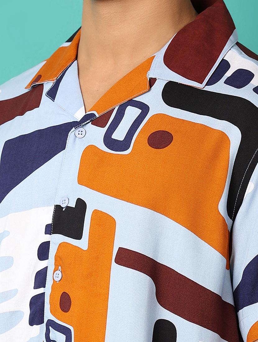 men collared printed casual shirt - 21509490 - Standard Image - 5