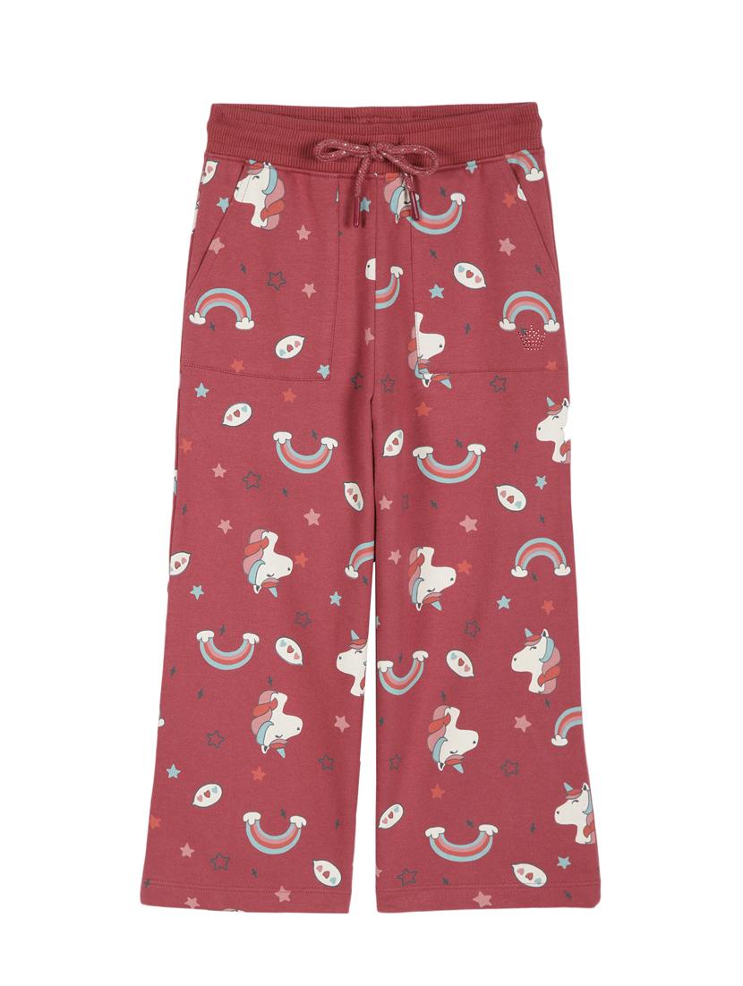 girls peach printed fur casual trouser - 21509941 - Zoom Image - 0