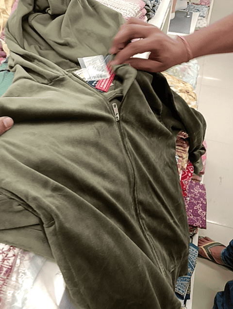 olive polyester knitted vellore sweatshirt - 21509960 - Zoom Image - 0