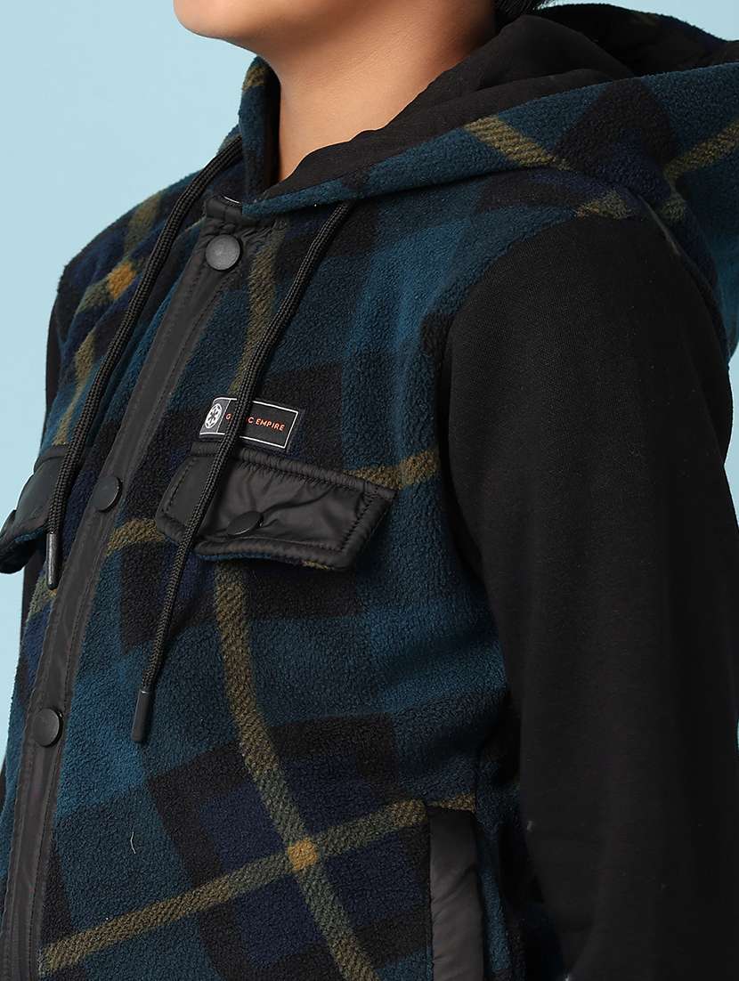 boys checkered long sleeve zipper sweatshirt - 21510009 -  Standard Image - 5