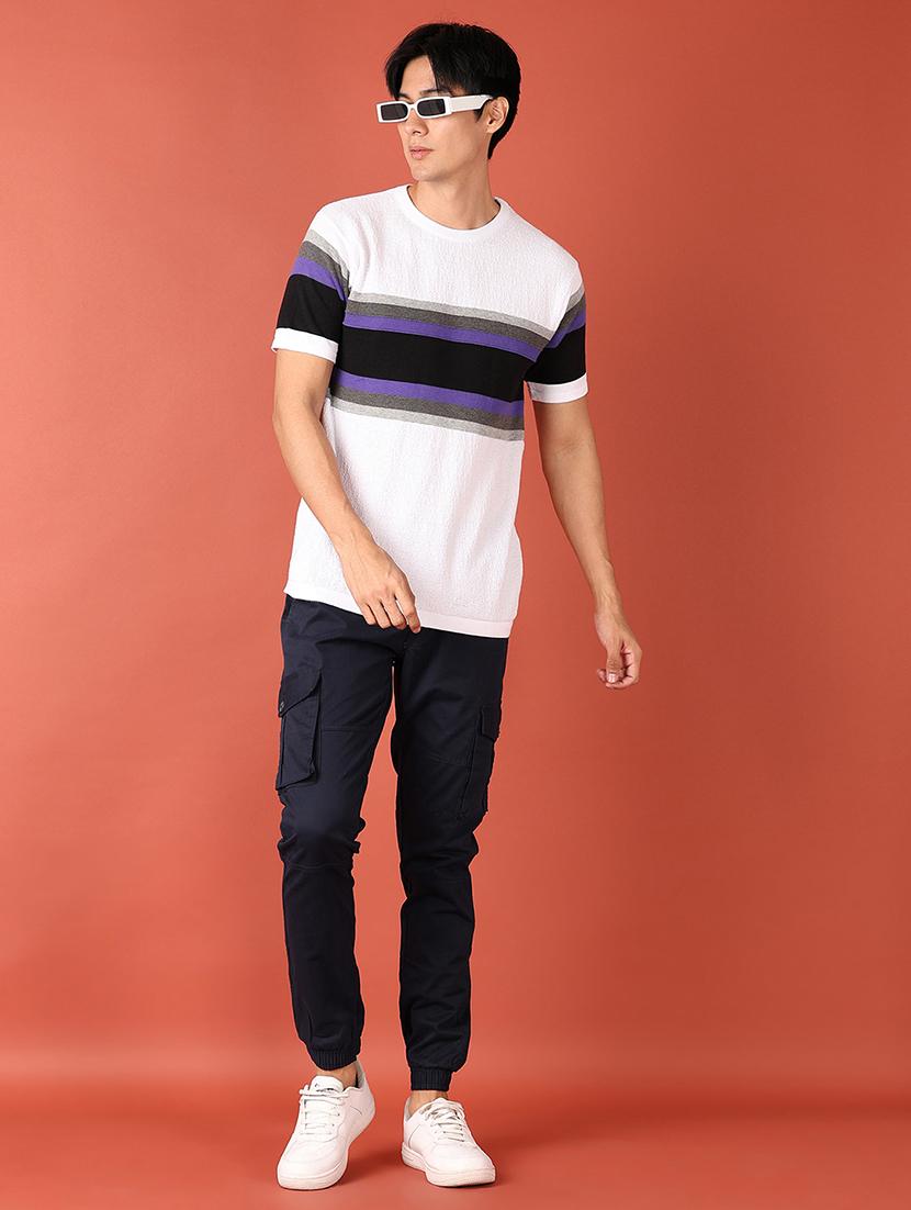 men color block short sleeve t-shirt - 21510045 - Standard Image - 3
