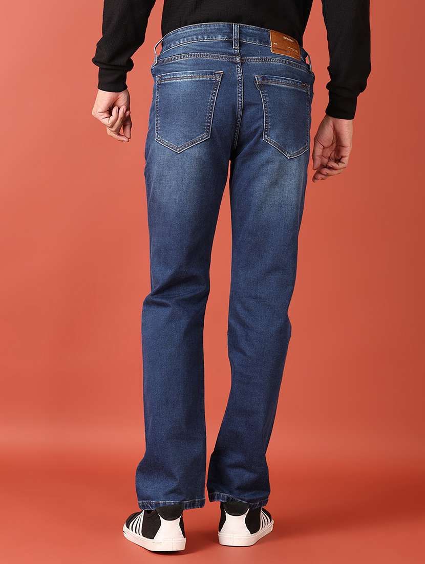 men solid mid rise relaxed fit jean - 21510132 - Standard Image - 3