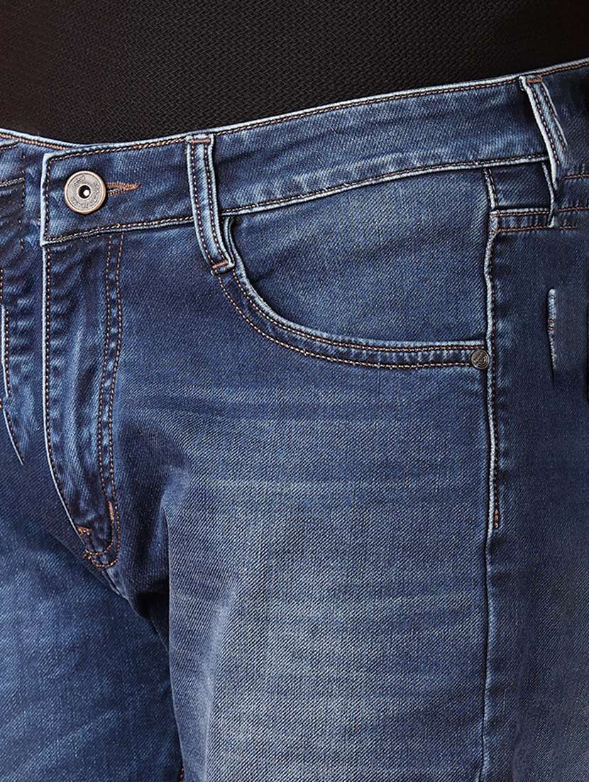 men solid mid rise relaxed fit jean - 21510132 - Standard Image - 5