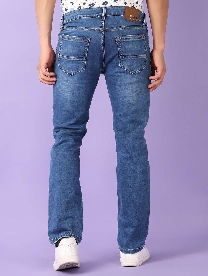 men solid mid rise straight fit jean - 21510133 -  Standard Image - 3