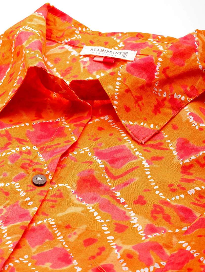 women shirt collar printed co-ord set - 21510319 -  Standard Image - 5