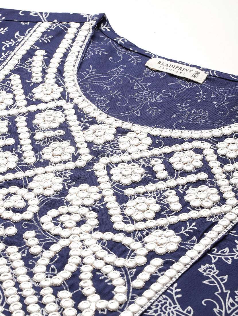 women three quarter sleeve kurta pant with dupatta set - 21510392 -  Standard Image - 5