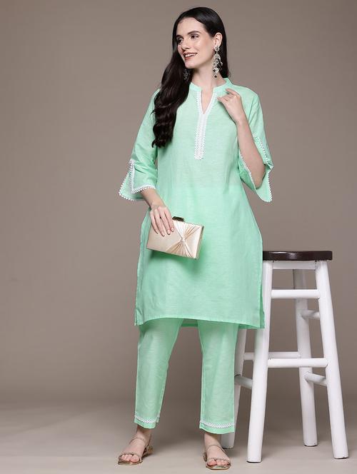 women sea green co-ord set - 21510409 -  Standard Image - 0