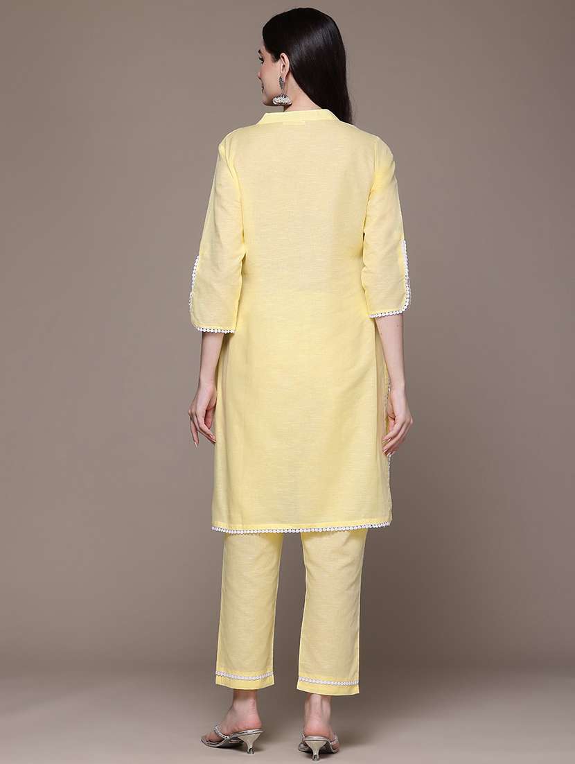 women yellow co-ord set - 21510411 -  Standard Image - 3