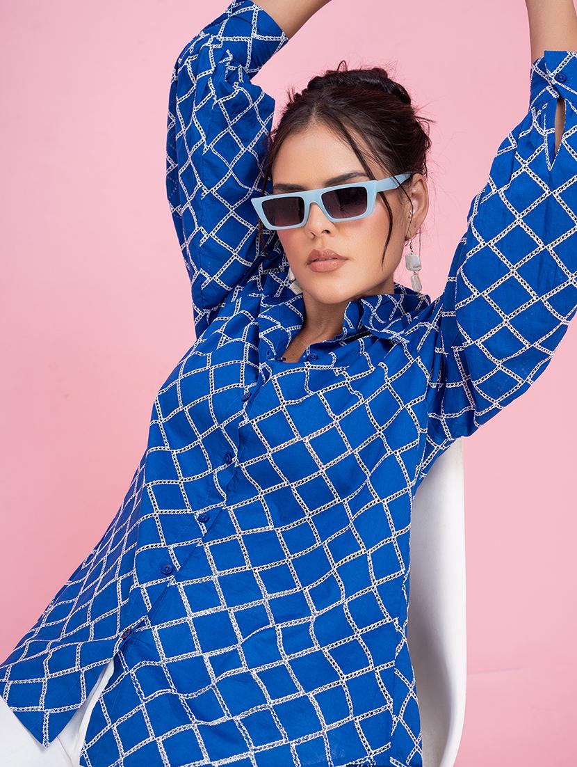 women shirt collar self-designed oversized shirt - 21510494 - Standard Image - 3