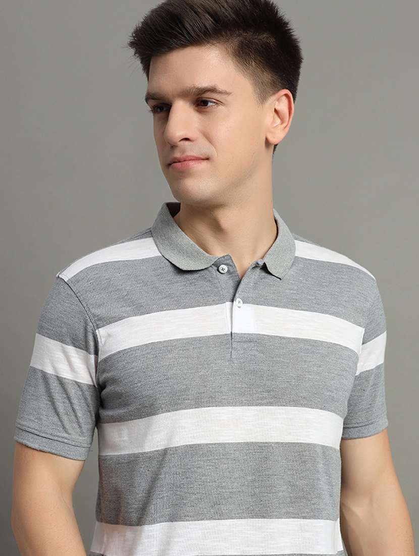 men stripes polo neck t-shirts - 21510526 -  Standard Image - 3