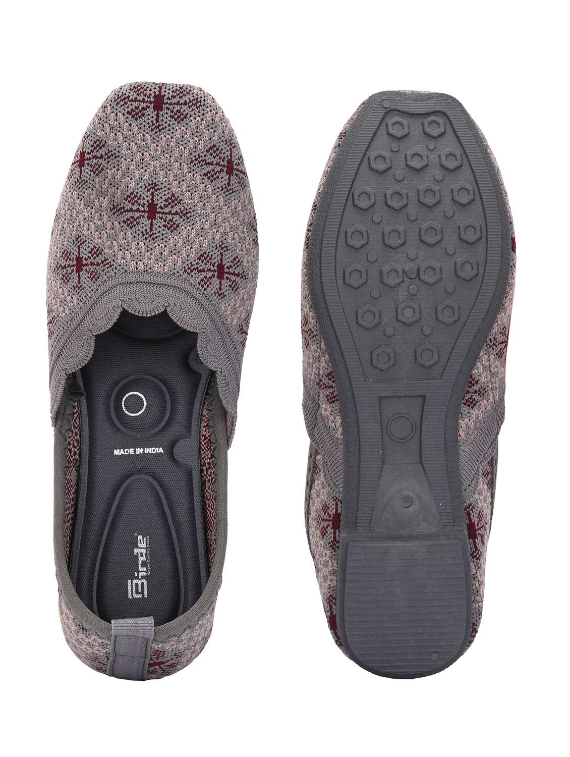 women grey slip on ballerina - 21510547 -  Standard Image - 3