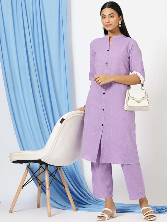 women striped short sleeves co-ord set - 21510551 - Zoom Image - 0