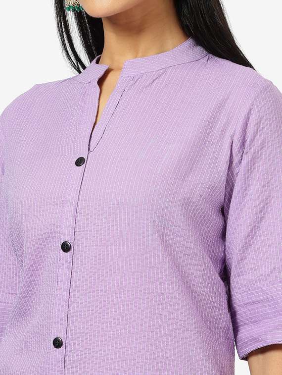 women striped short sleeves co-ord set - 21510551 - Standard Image - 5
