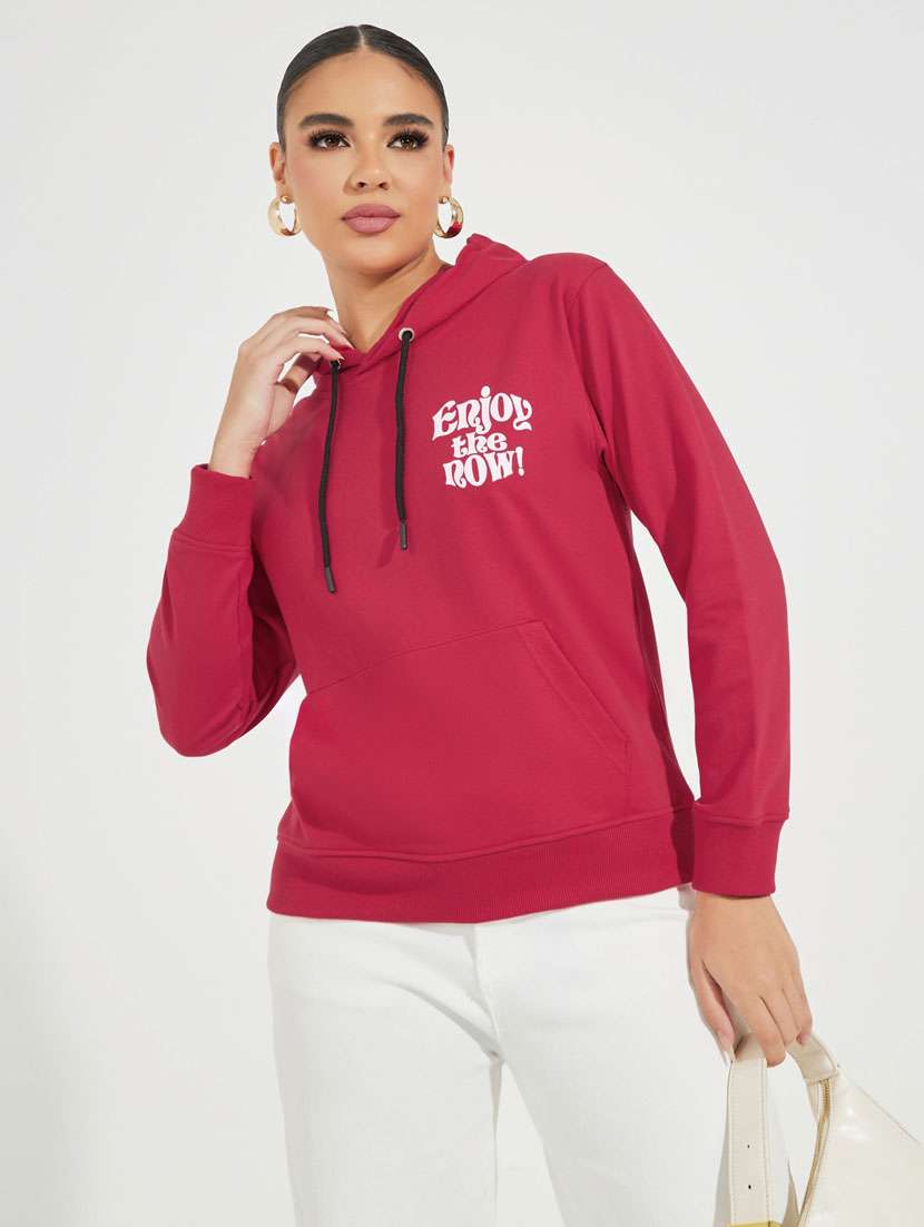 women front & back print long sleeve sweatshirt - 21510641 -  Zoom Image - 0