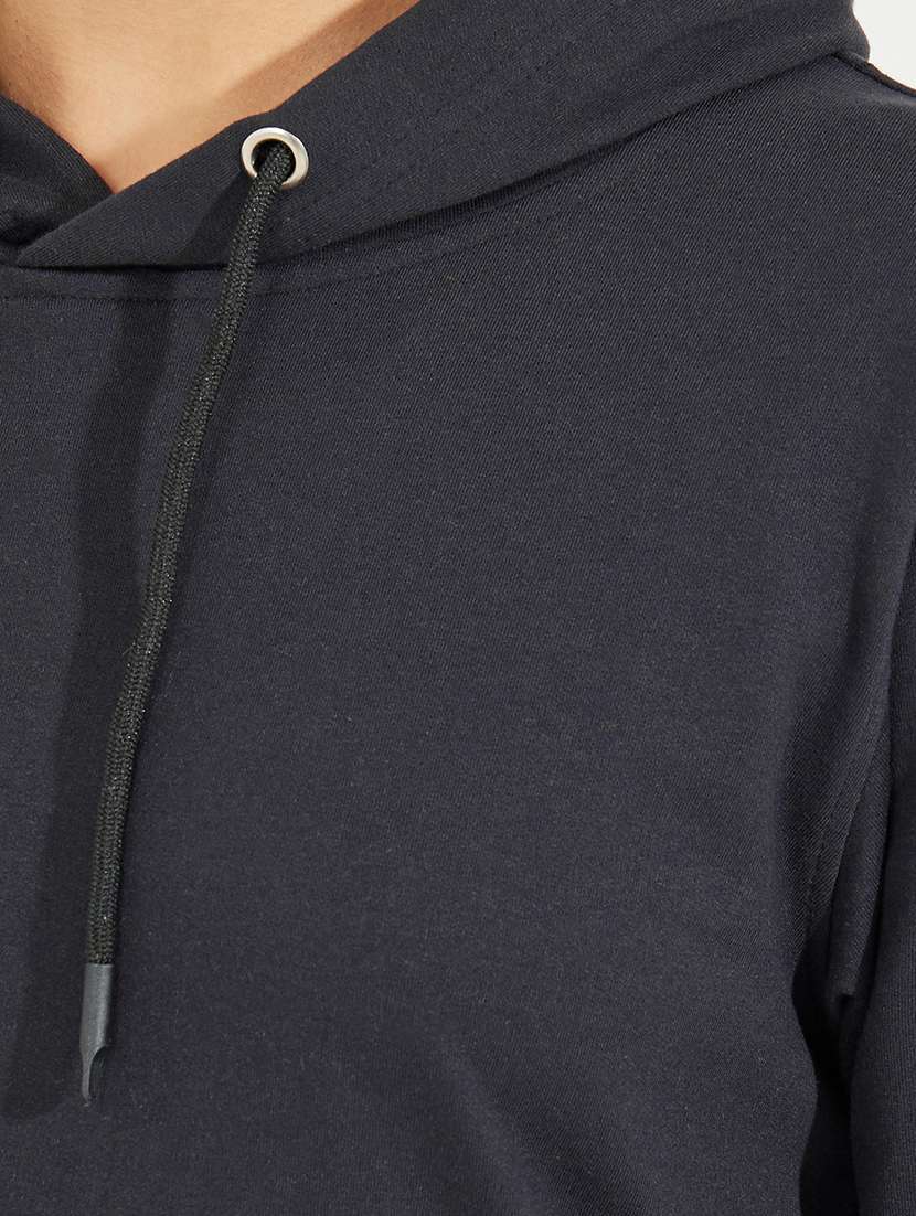 women black plain hooded neck sweatshirt - 21510642 - Standard Image - 3