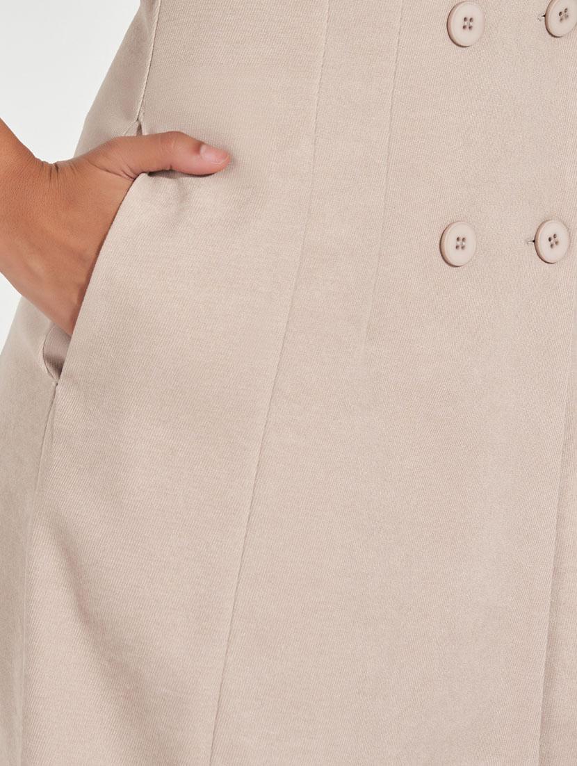 women solid halter neck sleeveless coatdress - 21510688 - Standard Image - 5